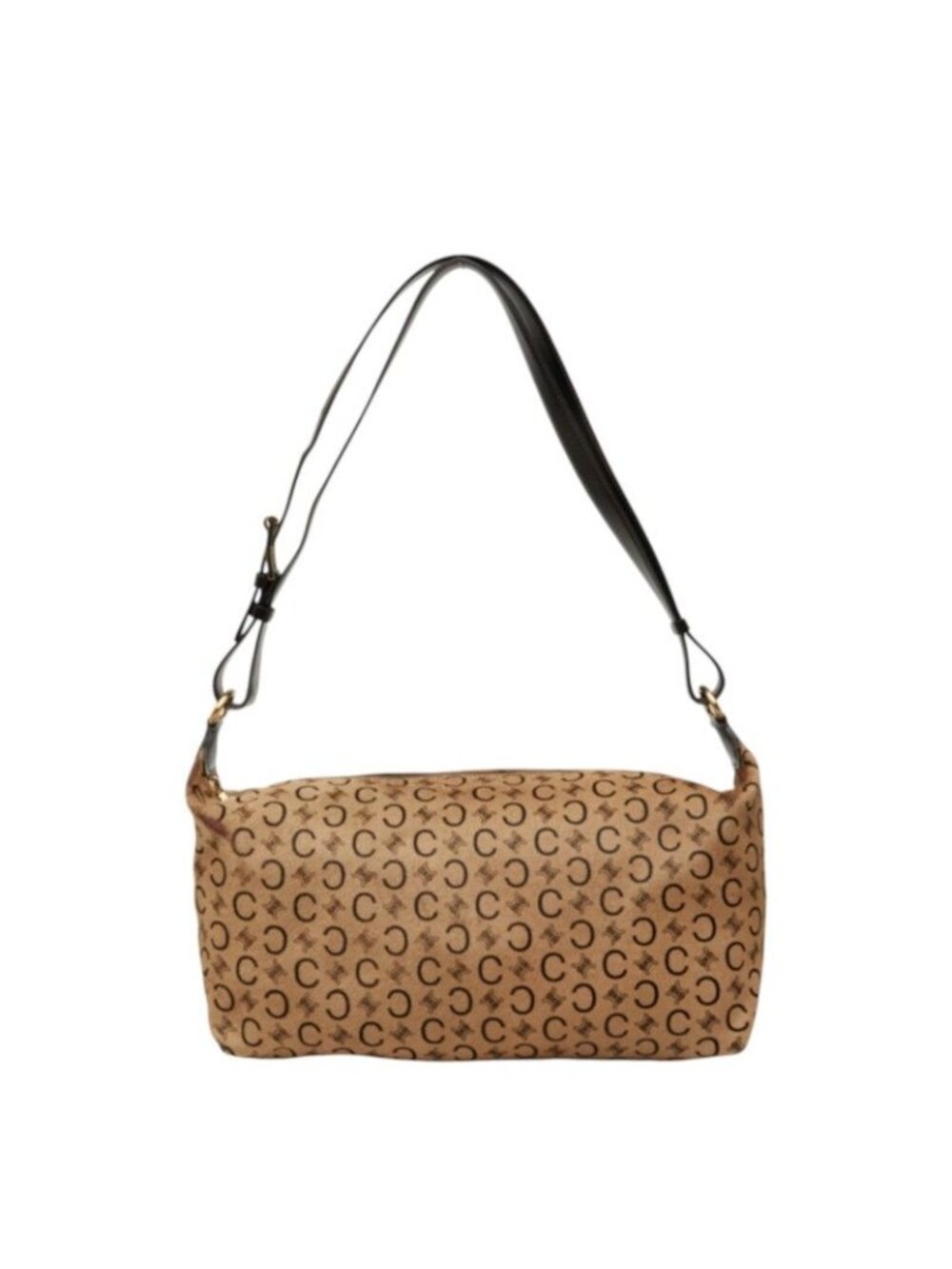 Celine C Macadam Shoulder Bag Beige Calf Hair